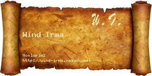 Wind Irma névjegykártya